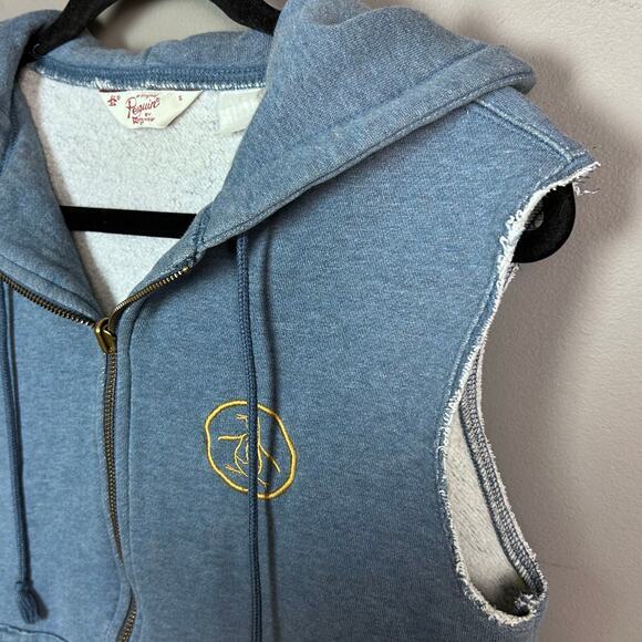 Penguin Hoodie Sweat Jacket‎ Vest Men's Small sporty athleisure street Varsity - Picture 2 of 9